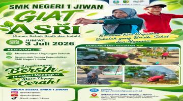 Wujudkan Lingkungan Bersih dan Sehat, SMK Negeri 1 Jiwan Gelar Aksi 